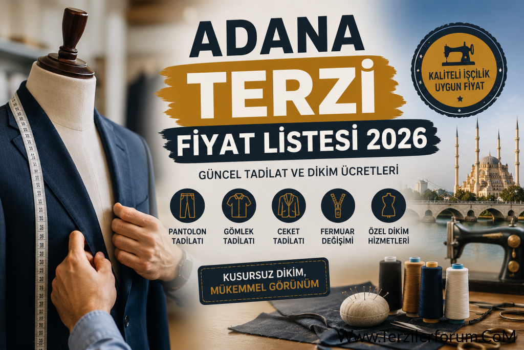 Adana Terzi Fiyat Listesi 2026 – Güncel Terzi Tadilat ve Dikim Ücretleri