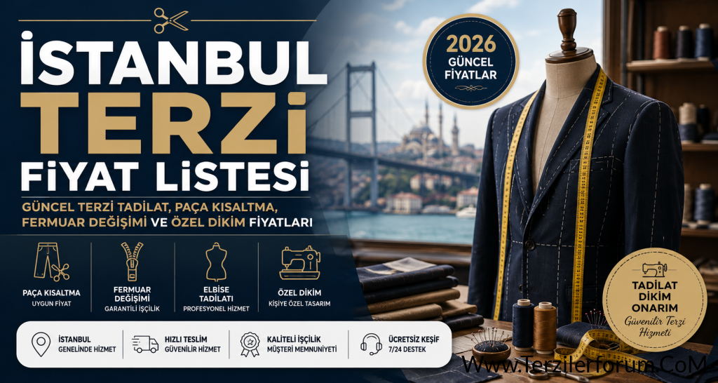 İstanbul Terzi Fiyat Listesi 2026 – Güncel Terzi Tadilat ve Dikim Ücretleri