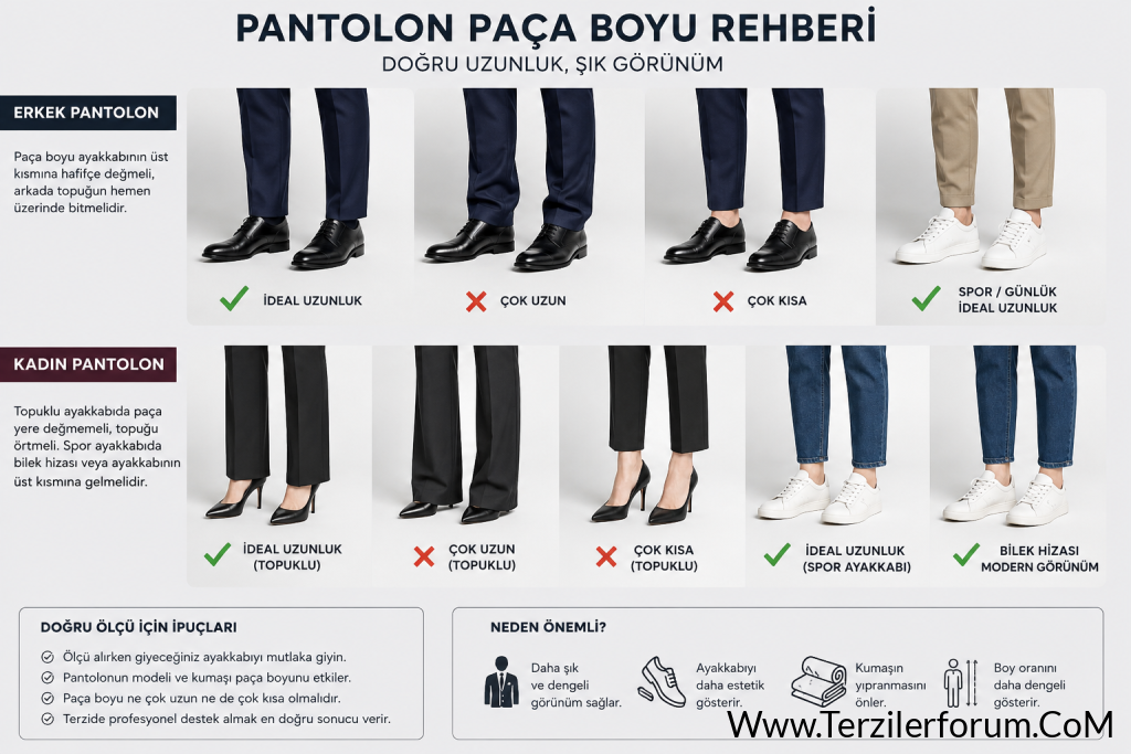 Pantolon Paça Boyu Nasıl Olmalıdır? Doğru Pantolon Uzunluğu Nasıl Belirlenir?
